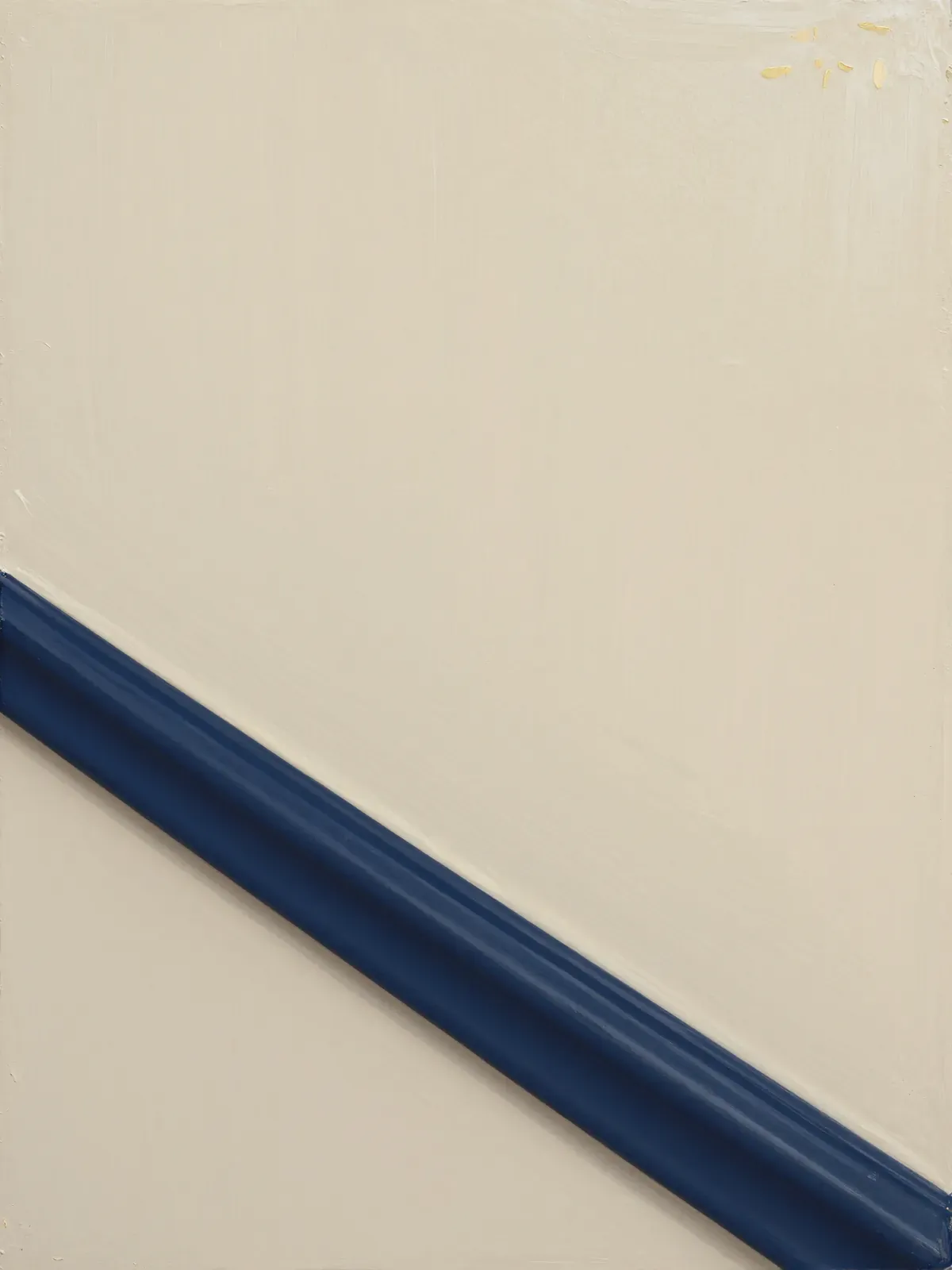 Navy paint trim against a cream wall