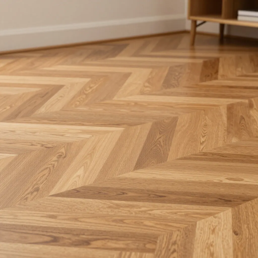 Hardwood, carpet and luxury vinyl flooring samples laid side by side