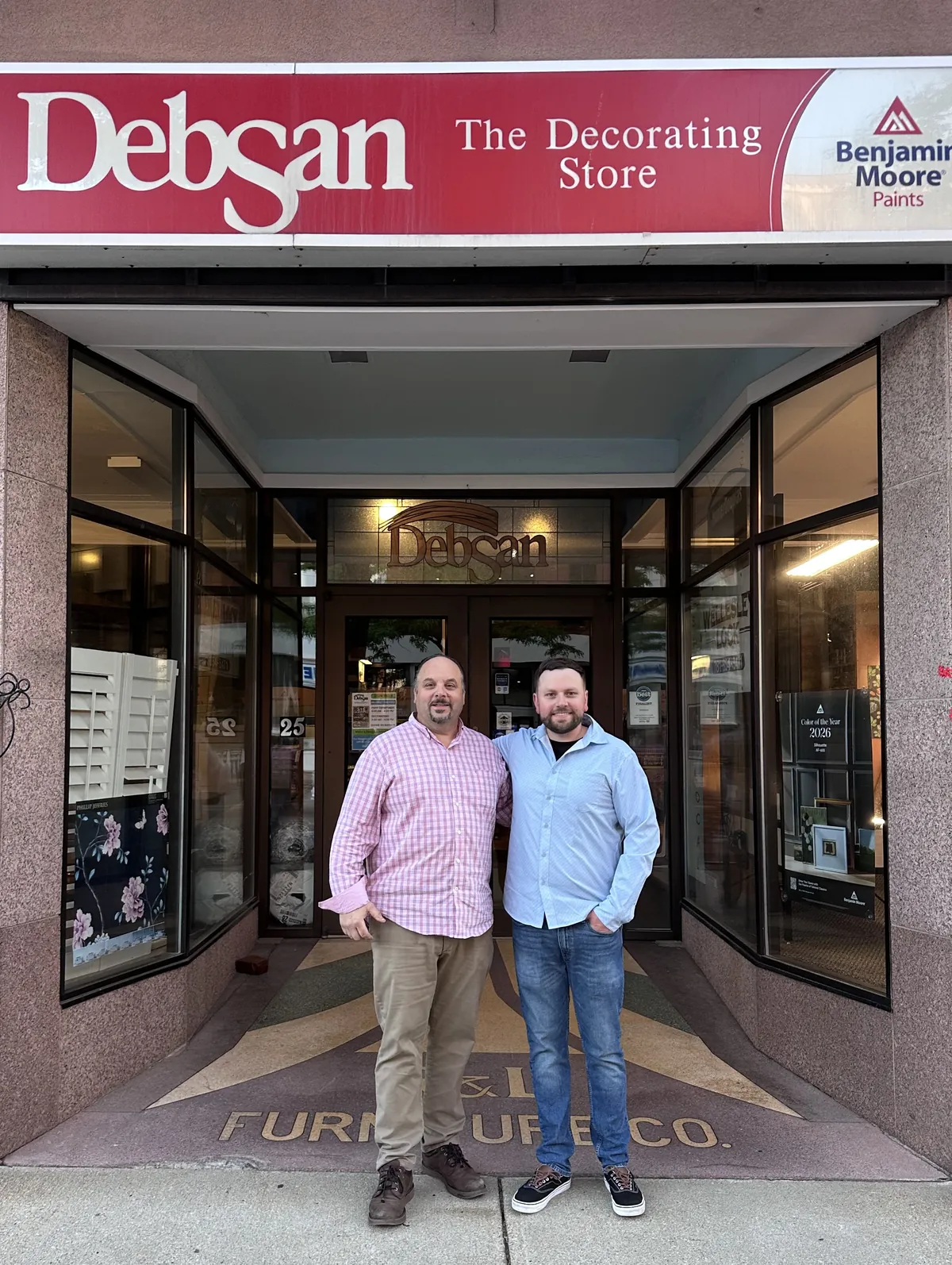 The front of the Debsan Design Center showroom in downtown Natick Center